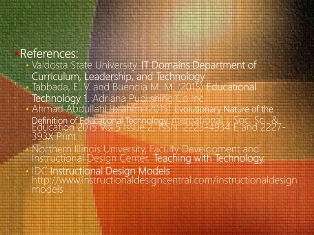 Five Domains Of Educational Technology