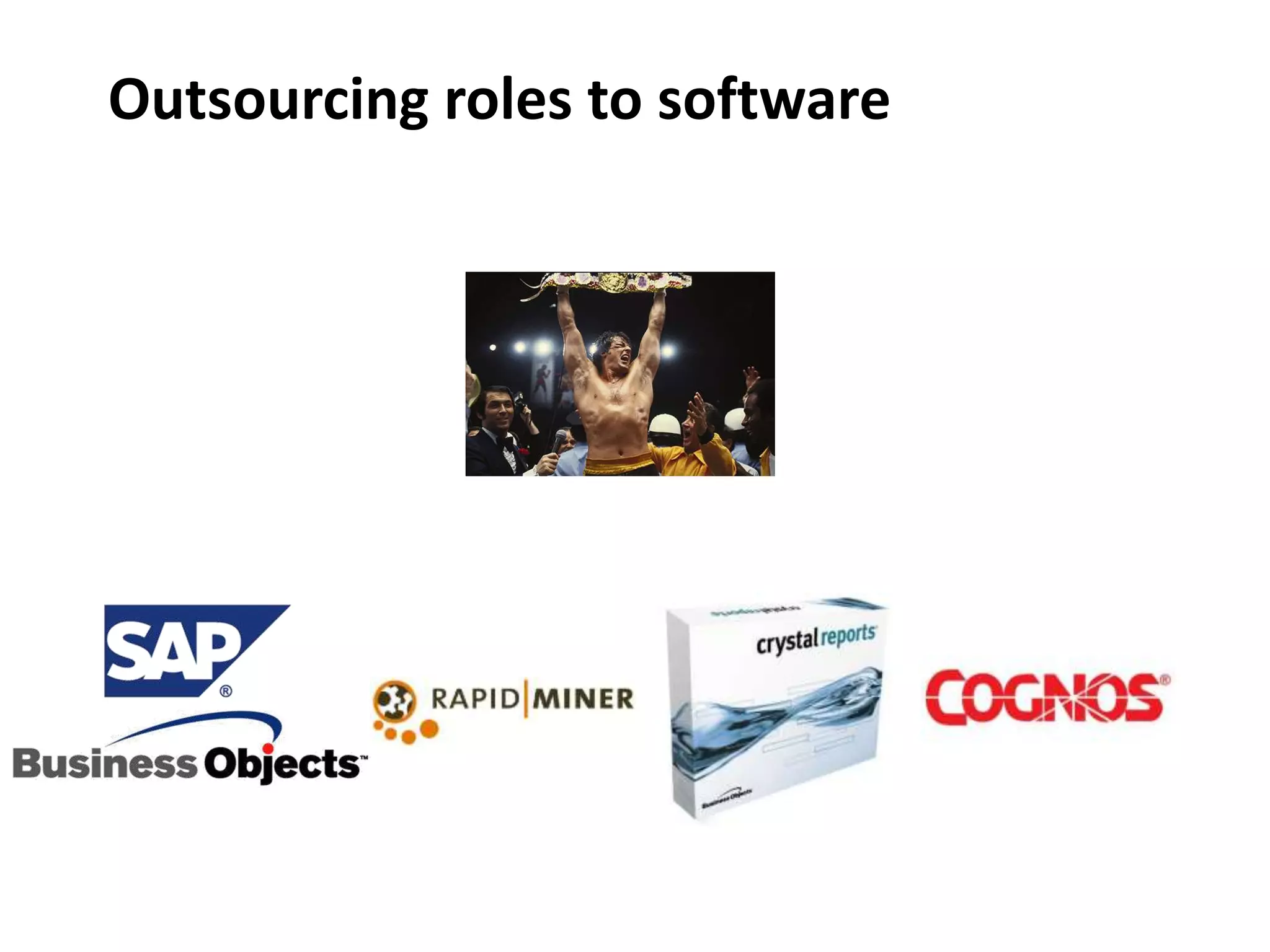 Outsourcing roles to software
 