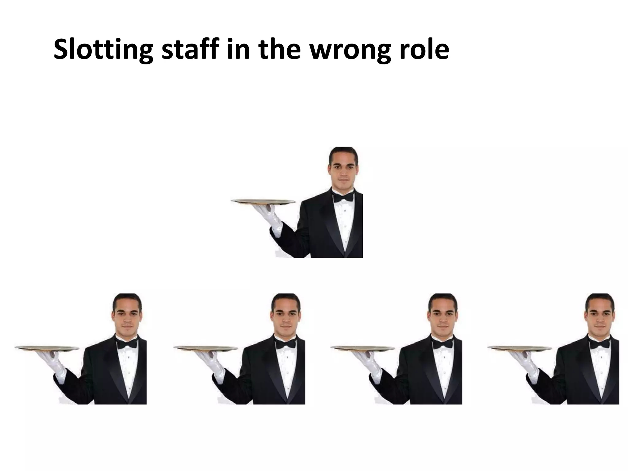 Slotting staff in the wrong role
 