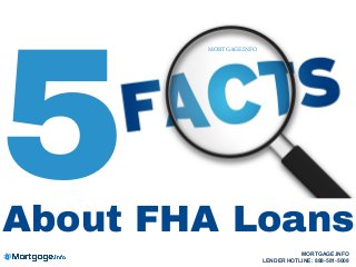 About FHA Loans
5 MORTGAGE.INFO
LENDER HOTLINE: 888-581-5008
MORTGAGE.INFO
 