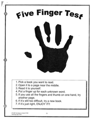 Five finger rule