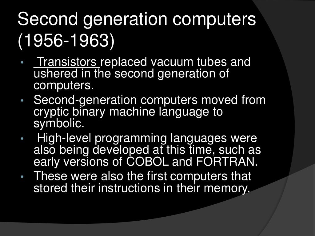 Five generations of computer
