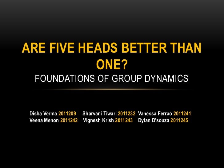 Are five heads better than one head