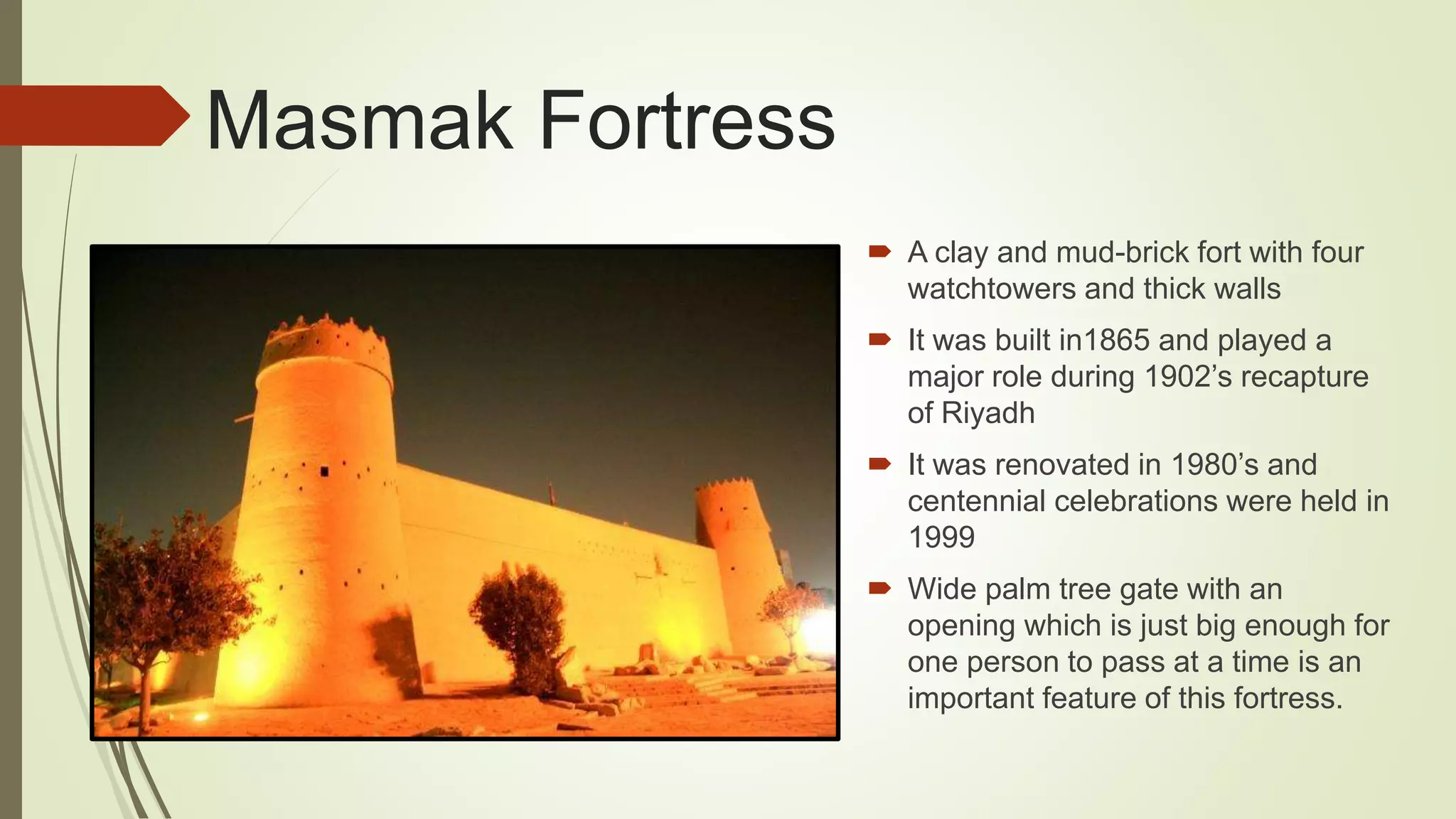 Five Iconic Landmarks in Riyadh | PPTX