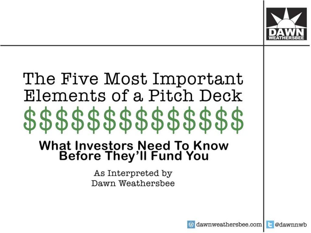 Five Important Elements of a Pitch Deck