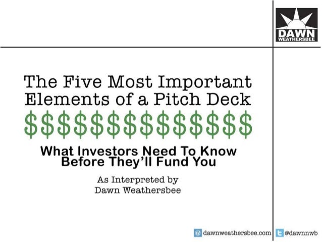 Five Important Elements Of A Pitch Deck
