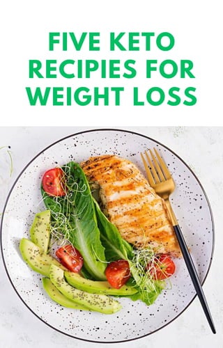 FIVE KETO
RECIPIES FOR
WEIGHT LOSS
 