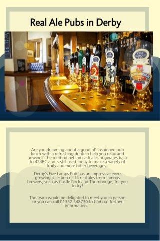 Real Ale Pubs in Derby