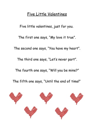 Five little valentines
