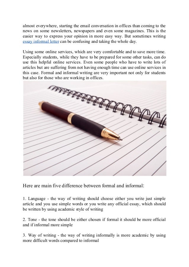 5 main differences between formal