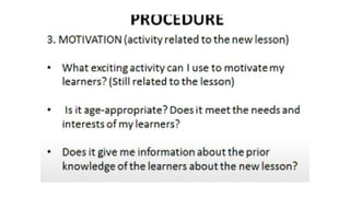 FIVE MAJOR PARTS OF A TRADITIONAL LESSON PLAN,,ELSIE.pptx