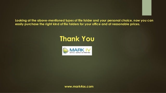 different types of file folders