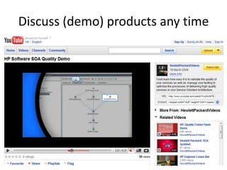 Discuss (demo) products any time6