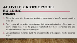 Atomic Framework Examples Five Models of Atom with examples and diagrams.pptx