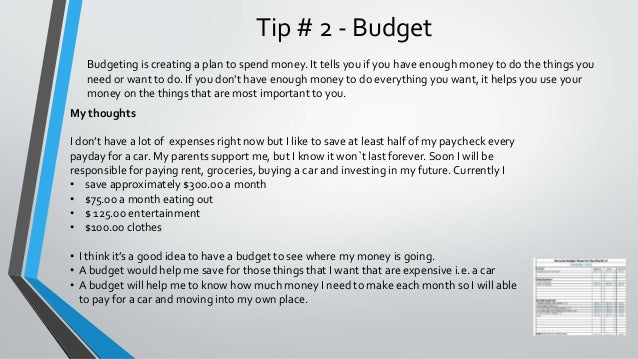 five money management tips my money management