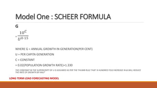 Five most used load forecasting models