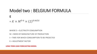 Five most used load forecasting models