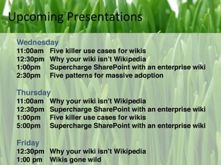 Upcoming Presentations 