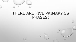 THERE ARE FIVE PRIMARY 5S
PHASES:
 