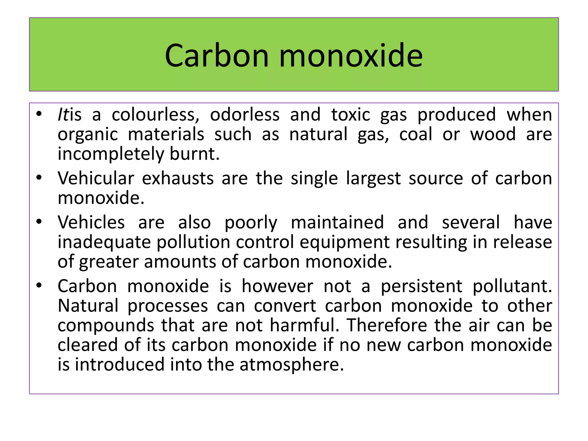 Compound Pollution Five primary pollutants air pollution | PPTX