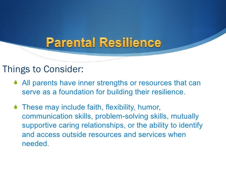 Five protective factors