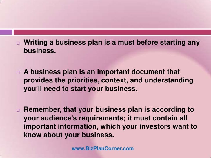 before you write a business plan