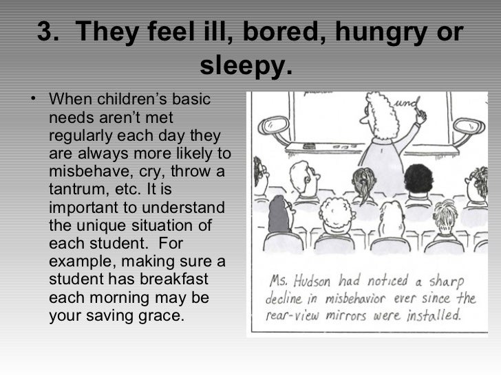 Five reasons for student misbehavior