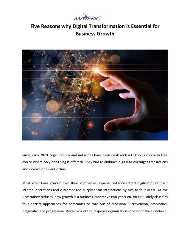 Five Reasons why Digital Transformation is Essential for Business ...