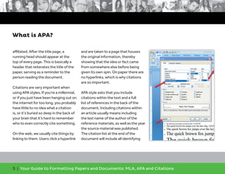 Your Guide to Formatting papers and Documents: MLA, APA, and Citations ...