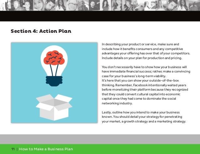 Offering section in a business plan