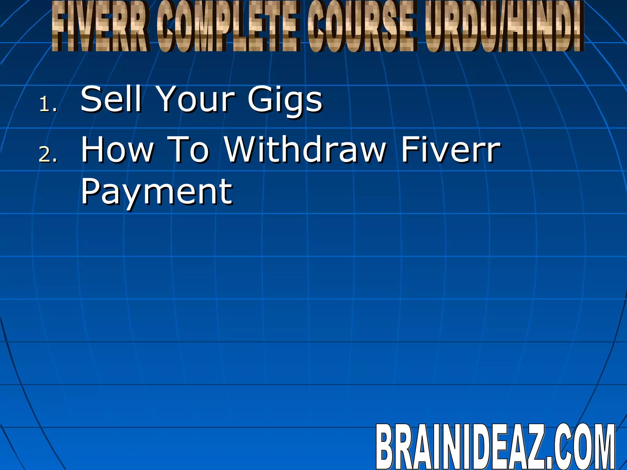 Fiverr work presentation | PPT