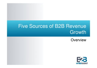 Five Sources of B2B Revenue Growth | PDF - B2B Revenue Growth Agency Services