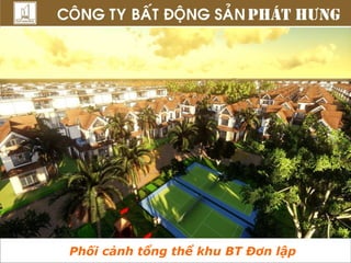 Phối cảnh tổng thể khu BT Đơn lập 