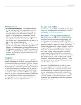 Five steps to achieve success with application security | PDF