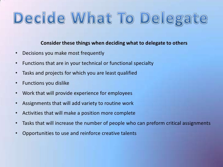 Five Steps to Effective Delegation