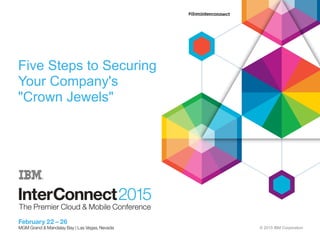 © 2015 IBM Corporation
Five Steps to Securing
Your Company's
"Crown Jewels"
 