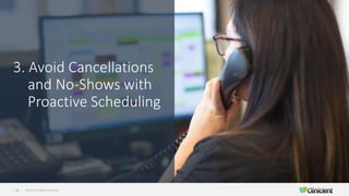 ©2019 All Rights Reserved24
3. Avoid Cancellations
and No-Shows with
Proactive Scheduling
 
