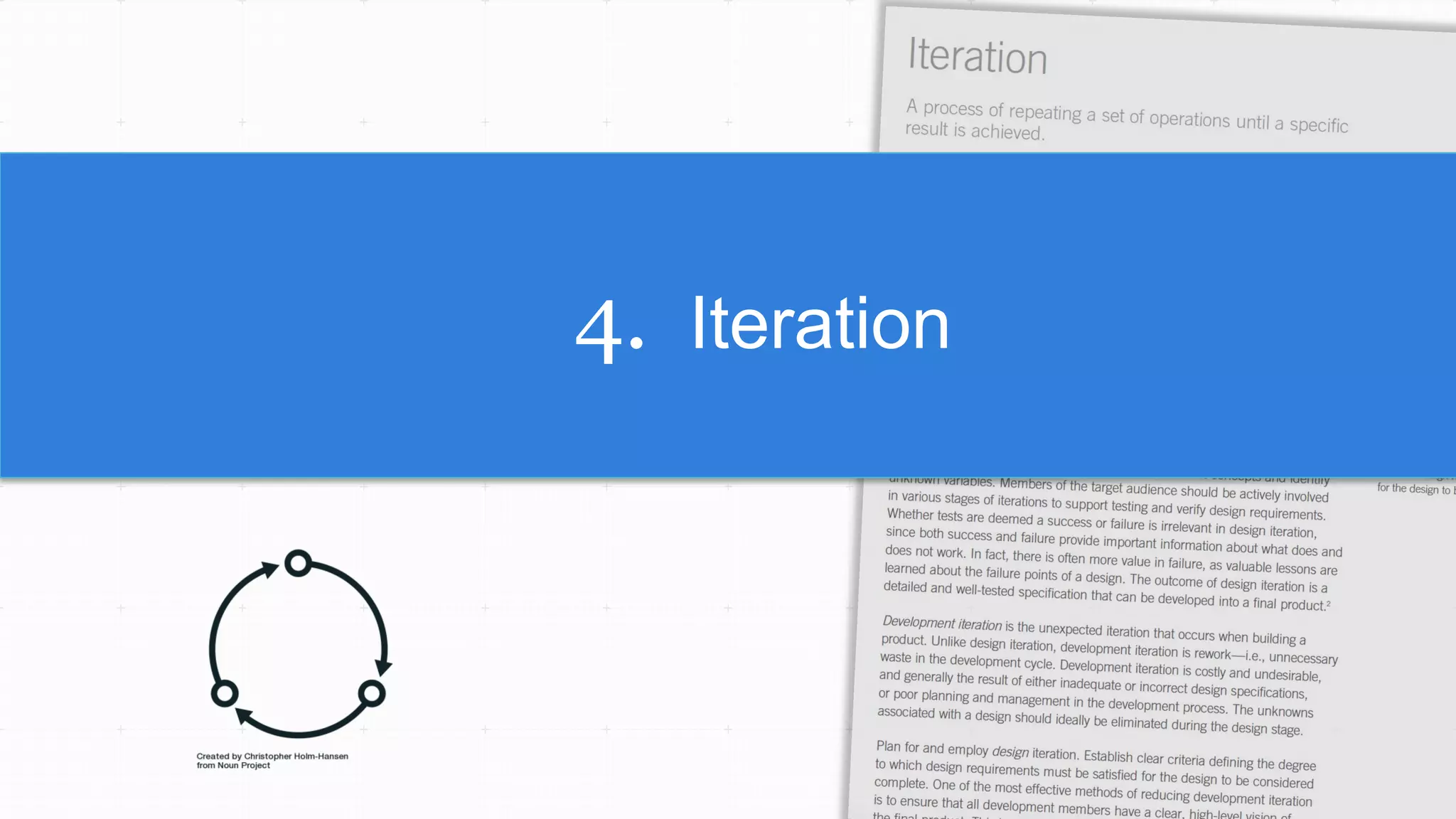 4. Iteration
 