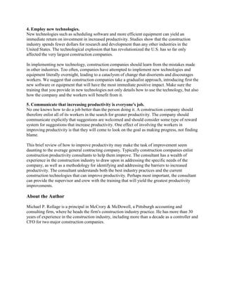 Five ways to improve productivity at the construction site