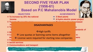 DISADVANTAGES
High tariffs
 Low quotas or banning some items altogether
 License were required for starting new companies
 