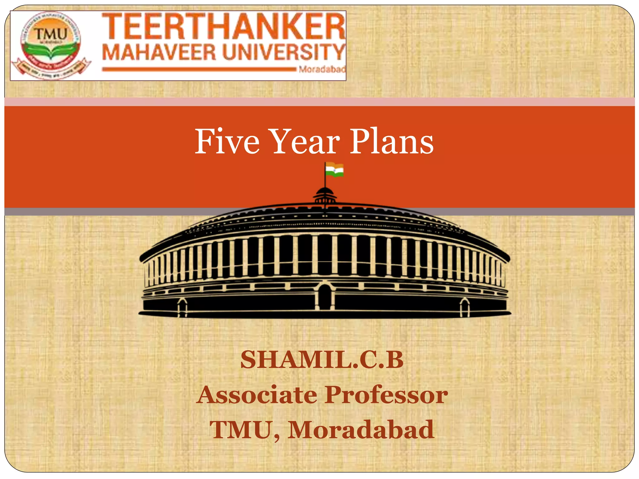 Five year plans, NITI Aayog and Health Committees! | PPTX