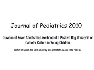 Journal of Pediatrics 2010

 