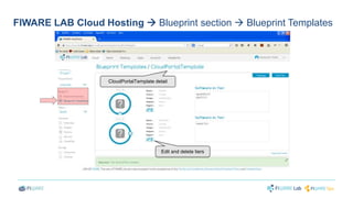 FIWARE LAB Cloud Hosting  Blueprint section  Blueprint Templates 
CloudPortalTemplate detail 
Edit and delete tiers 
 