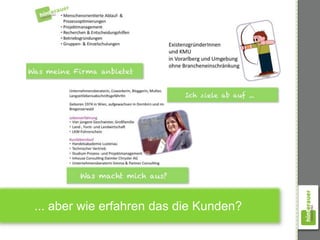 ... aber wie erfahren das die Kunden?
 