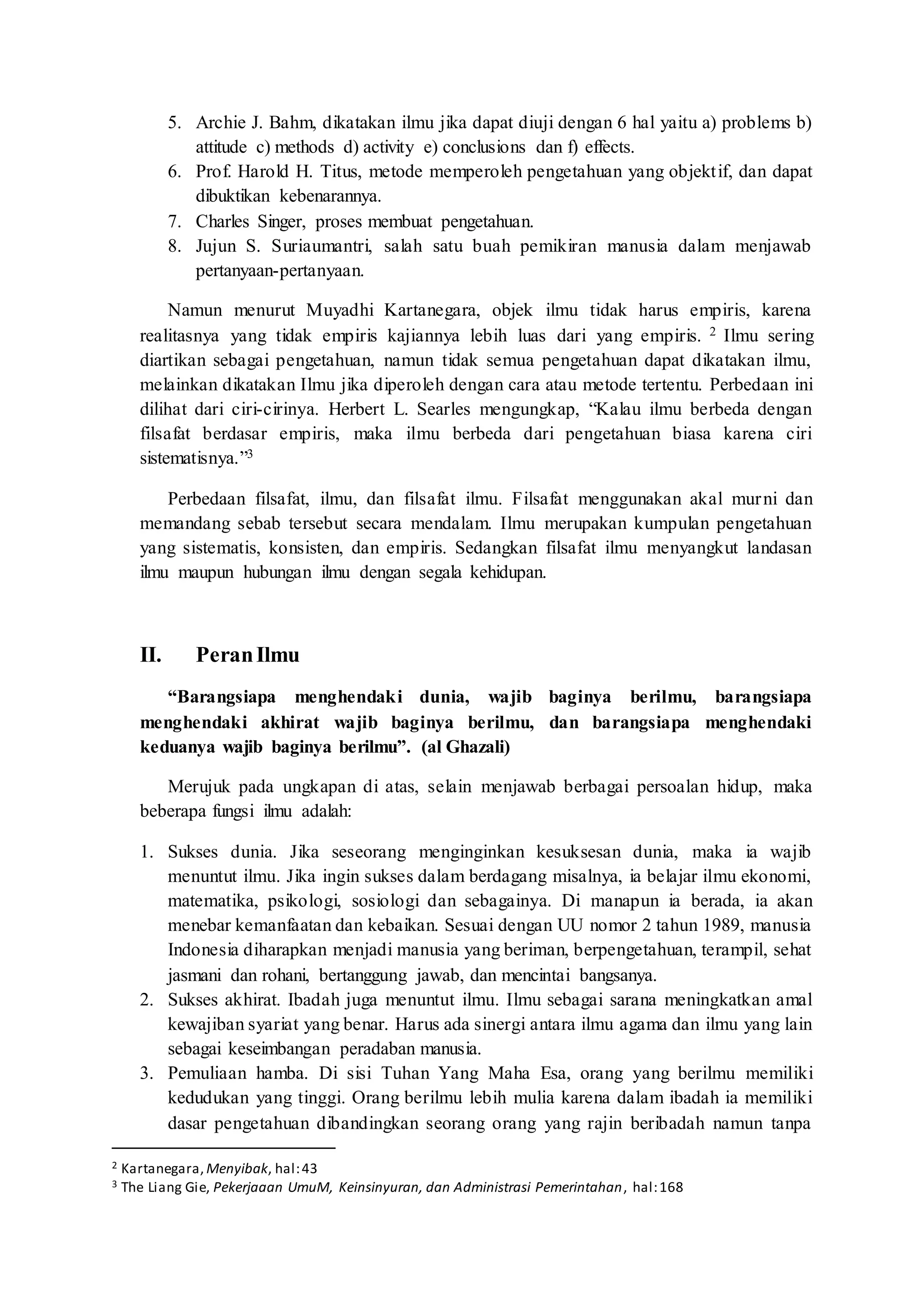 Pengertian, Peran, dan Tantangan Pengembangan Ilmu | DOCX