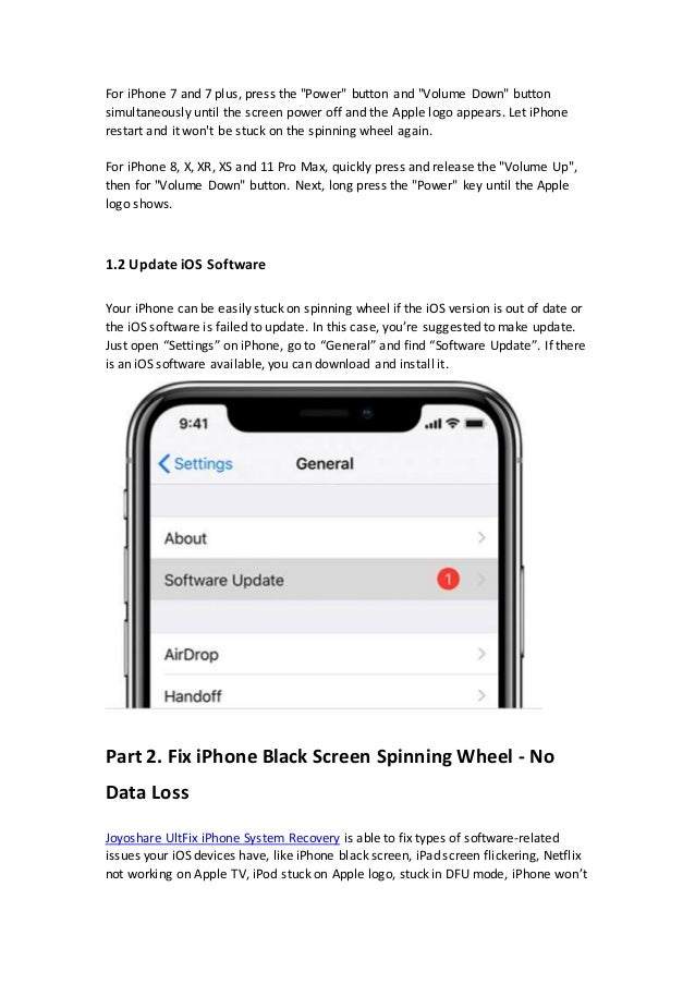 Tips to iPhone Stuck on Black Screen with Spinning Wheel