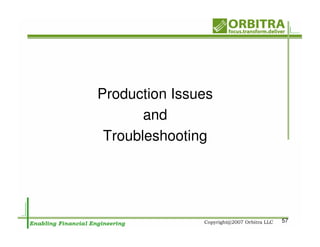 Production Issues
       and
 Troubleshooting




                    57
 