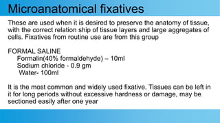 Fixative Dissection fixation and fixatives for mlt students. | PPTX