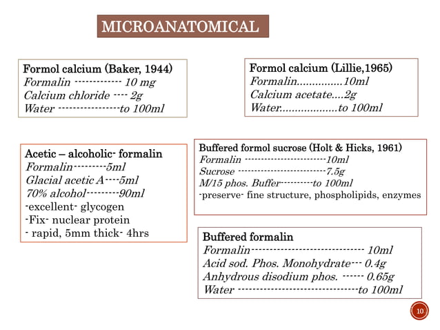 Fixation & fixatives in histopathology, dr naveen reddy | PPTX
