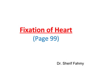 Fixation of Heart
(Page 99)
Dr. Sherif Fahmy
 